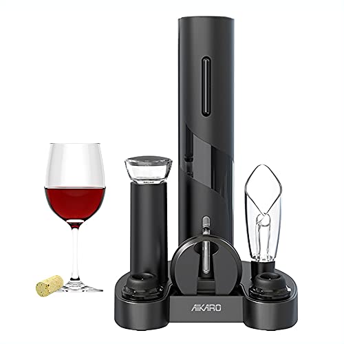 AIKARO Electric Wine Bottle Opener with Base