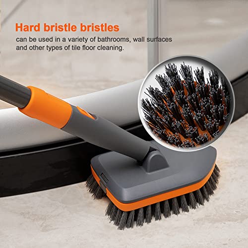 CLEANHOME Long Handle Shower Scrubber: 3 Cleaning Pads