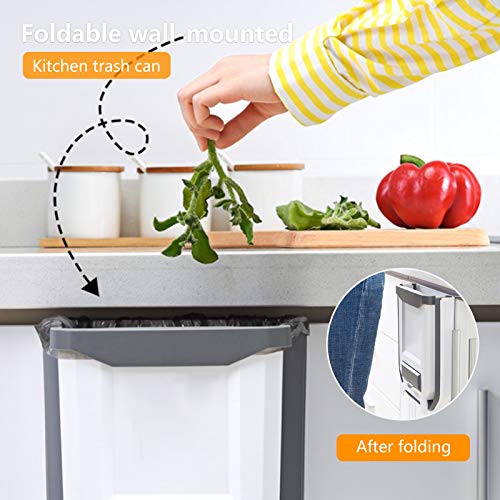 Foldable Kitchen Bin for Cupboard Door - 8L