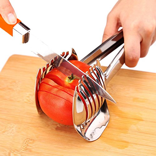 Stainless Steel Tomato Slicer: Multipurpose Fruit Tongs