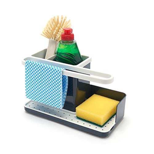 simplywire Sink Tidy/Caddy - Kitchen Organiser - Grey/White