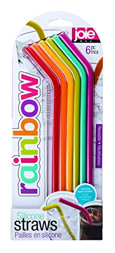 Joie Rainbow Reusable Silicone Straws - Set of 6