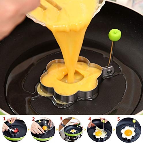 Stainless Steel Fried Egg Cooking Rings - 6PCS