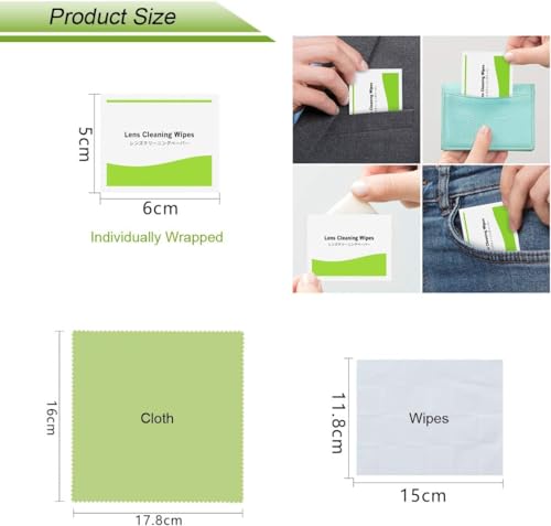 Individually Wrapped Screen Wipes, EOTW 120 Computer Glasses