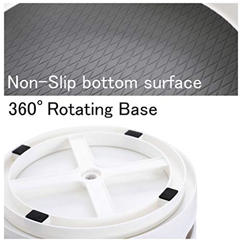 Plastic Condiment Lazy Susan Turntable, White (Small)