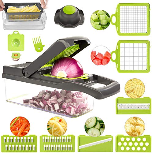 FUKTSYSM Mandoline Slicer - 15 in 1 Veggie Chopper