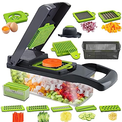 Toskope 14-in-1 Veggie Chopper Mandoline, Grey-Green