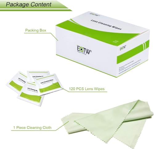 Individually Wrapped Screen Wipes, EOTW 120 Computer Glasses