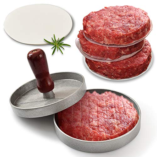 Cozihom Non-Stick Burger Press Set with Patty Papers