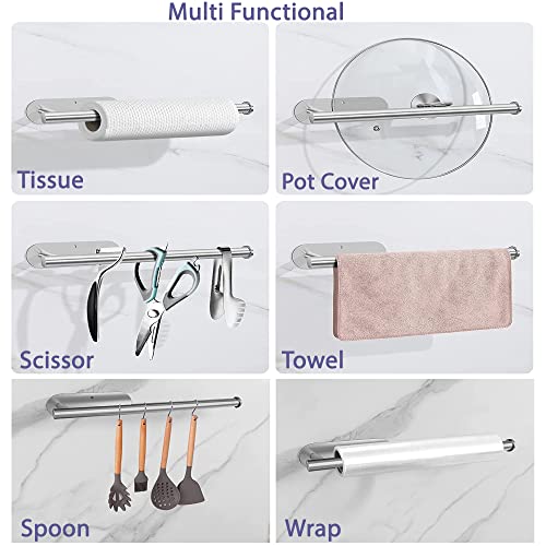 Mensha Kitchen Roll Holder - Silver Stainless Steel