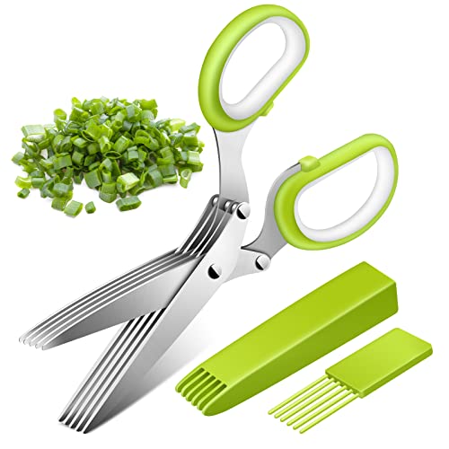 Senbos Herb Scissors: 5 Blades, Multifunctional Kitchen Essential