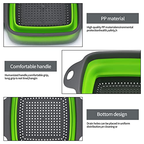 Collapsible Silicone Colander Set - 3 Pieces