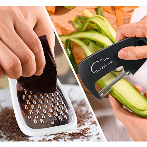 Kitchen Gadgets Set - Space Saving Cheese Grater, Peeler, Opener