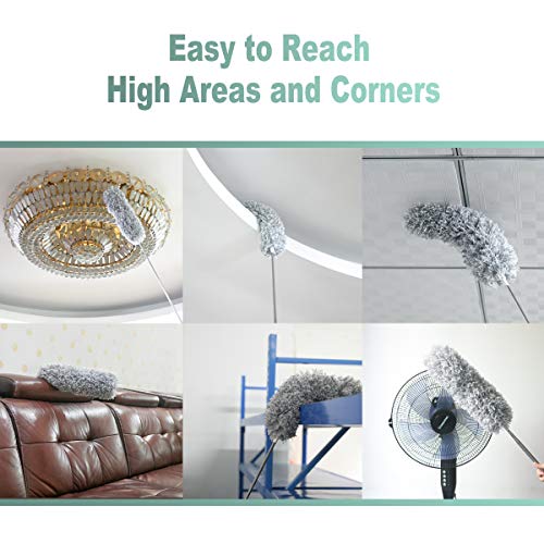 Extendable Microfiber Feather Duster for Ceiling Fans & Cars