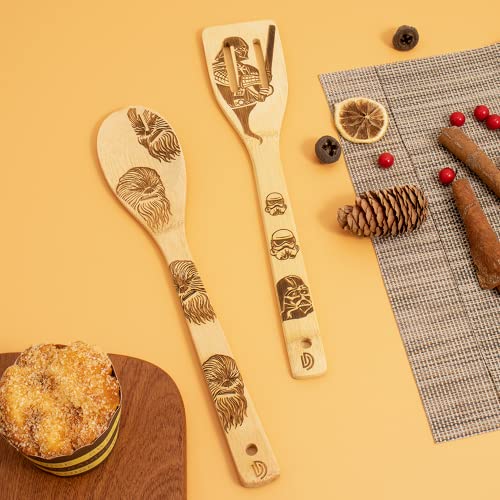 Star Wars Burned Wooden Cooking Spoons - Premium Quality