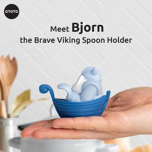 Bjorn Viking Spoon Holder - Silicone Utensil Rest