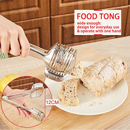 Stainless Steel Tomato Slicer: Multipurpose Fruit Tongs