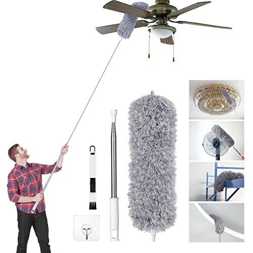 Extendable Microfiber Feather Duster for Ceiling Fans & Cars