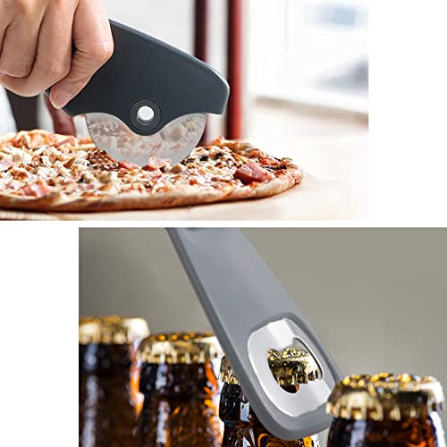 Kitchen Gadgets Set - Space Saving Cheese Grater, Peeler, Opener