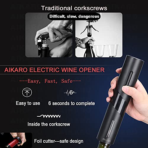 AIKARO Electric Wine Bottle Opener with Base