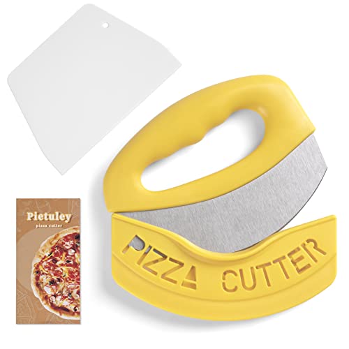 Pietuley Pizza Cutter with Cover & Dough Scraper