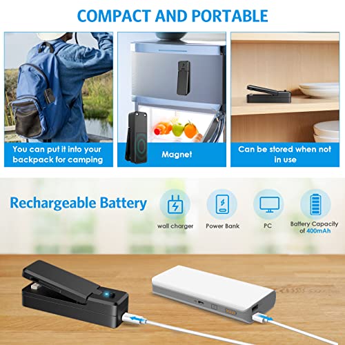 Brifit Mini Bag Sealer, USB Rechargeable, Portable Gadget