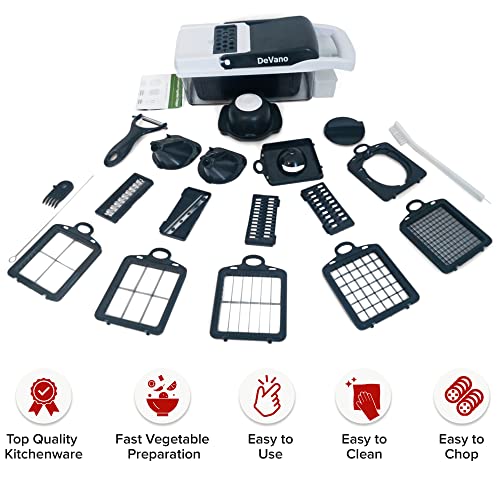 DeVano Pro - 24 in 1 Vegetable Chopper - Multifunctional