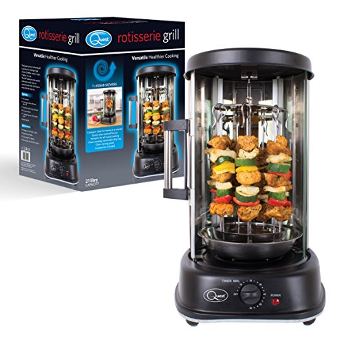 Quest Electric Rotisserie Grill - Perfect for Kebabs, Skewers, and Roasts