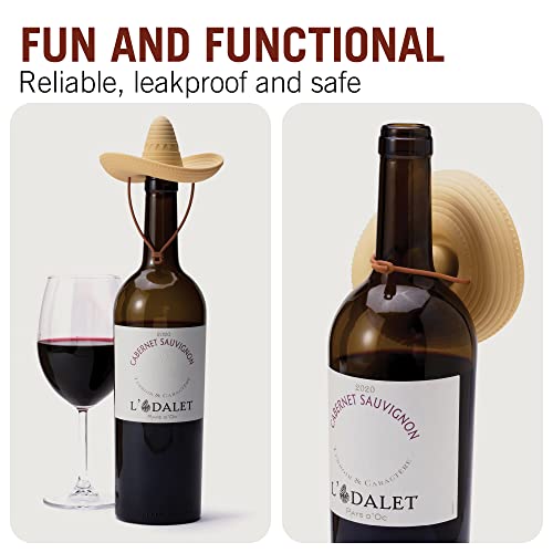 Sombrero Shaped Wine Stopper by Monkey Business