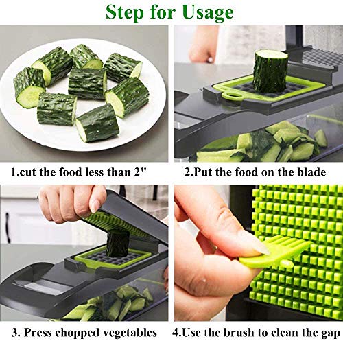 FUKTSYSM Mandoline Slicer - 15 in 1 Veggie Chopper