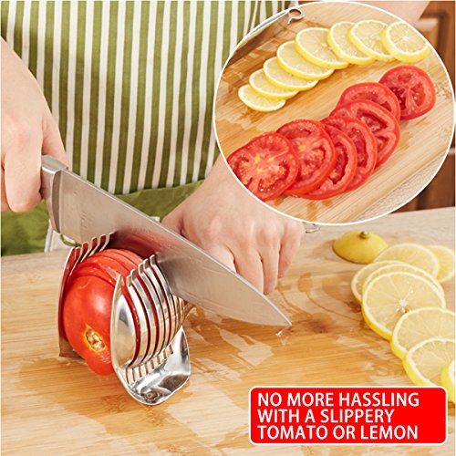 Stainless Steel Tomato Slicer: Multipurpose Fruit Tongs