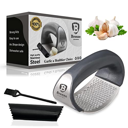Bronze® Garlic Press Rocker Set: Simplify Cooking!