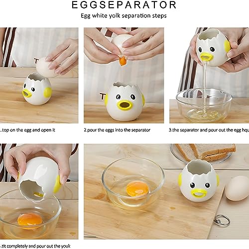 VSREI Ceramic Egg Separator - Yellow Chicken