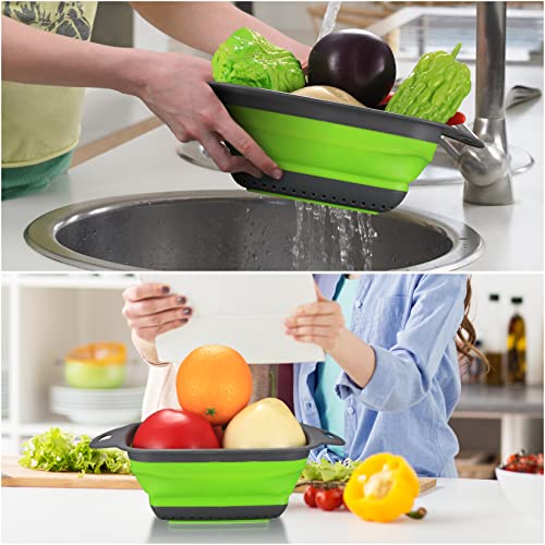 Collapsible Silicone Colander Set - 3 Pieces