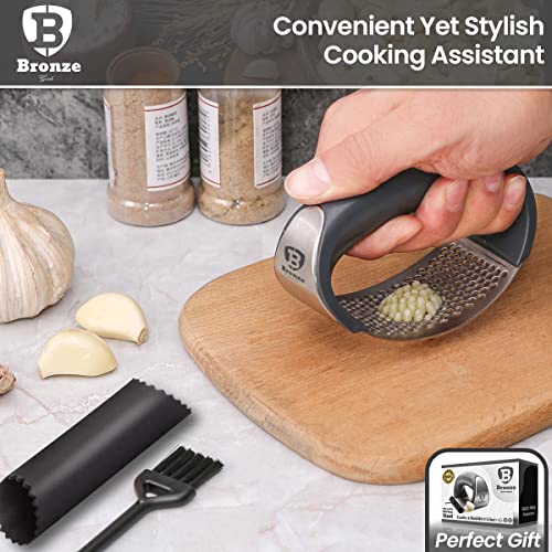 Bronze® Garlic Press Rocker Set: Simplify Cooking!