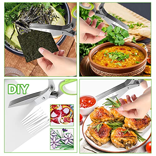 Senbos Herb Scissors: 5 Blades, Multifunctional Kitchen Essential