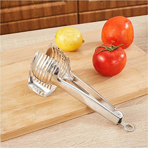 Stainless Steel Tomato Slicer: Multipurpose Fruit Tongs