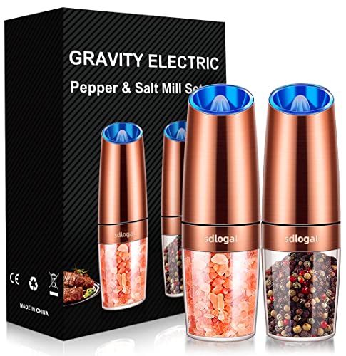 Electric Salt and Pepper Mill Set with LED Light
