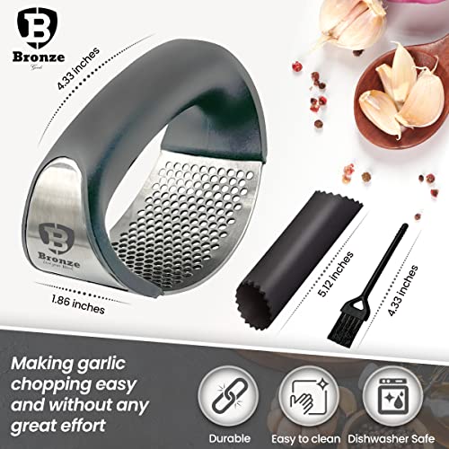 Bronze® Garlic Press Rocker Set: Simplify Cooking!