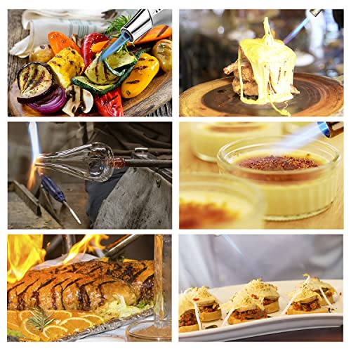Adjustable Flame Blow Torch for Kitchen and More
