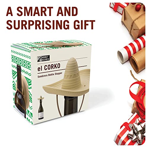 Sombrero Shaped Wine Stopper by Monkey Business