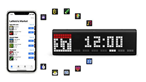 LaMetric Time Smart Home Wi-Fi Clock, Black