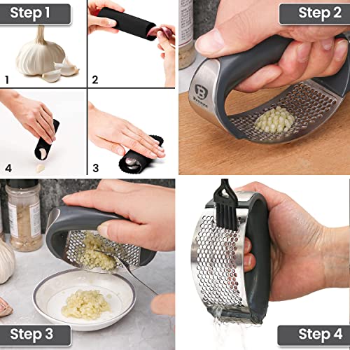 Bronze® Garlic Press Rocker Set: Simplify Cooking!