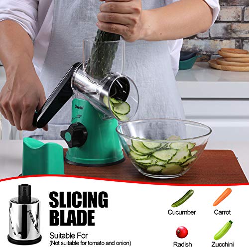 Kitchen Rotary Cheese Grater & Vegetable Slicer