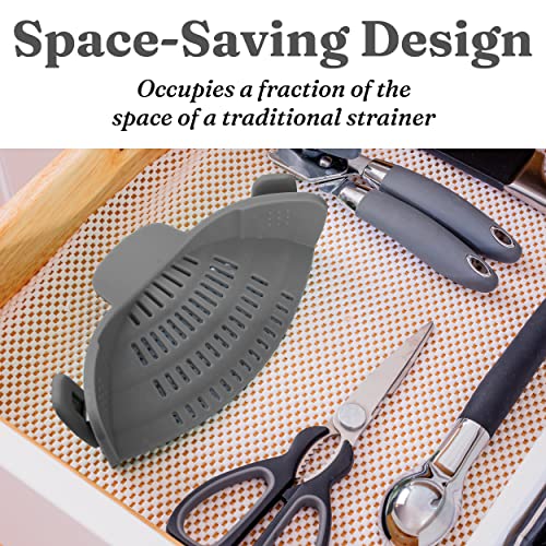 Silicone Snap N' Strain Colander - Kitchen Gadget
