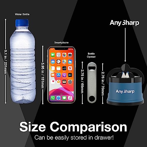 AnySharp Knife Sharpener: Hands-Free, PowerGrip Suction