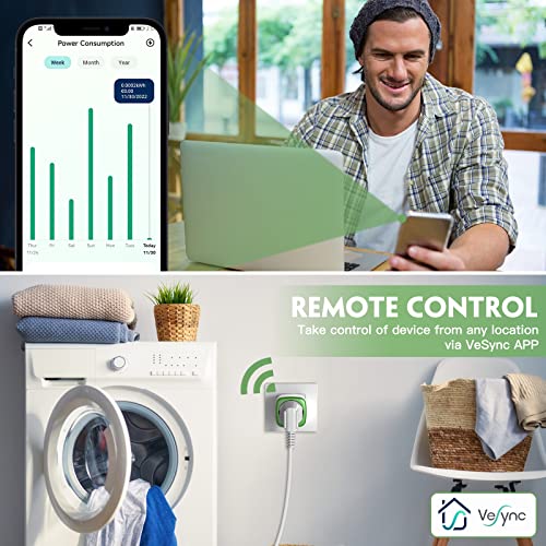 Smart WiFi Plug for Amazon Alexa - Energy Monitoring, 4 Pack