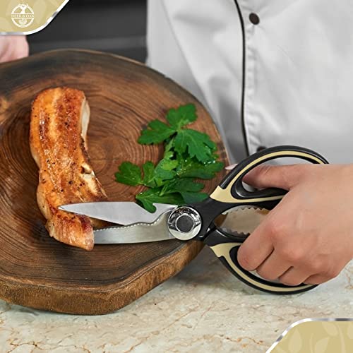Premium Deer & Oak Heavy Duty Kitchen Scissors
