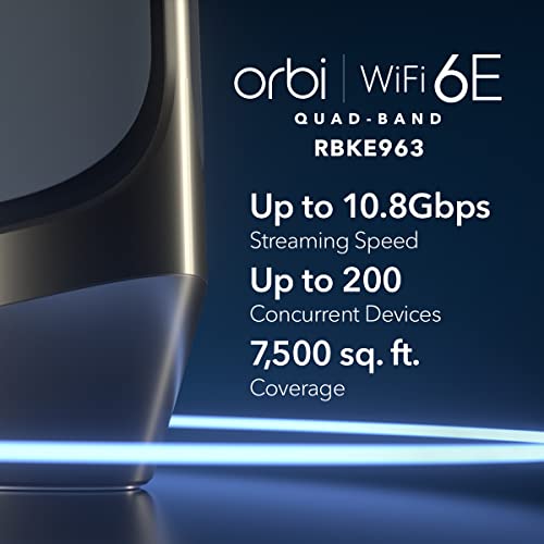 NETGEAR Orbi WiFi 6E Mesh System - Ultra-Fast Quad-Band Router