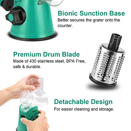 Kitchen Rotary Cheese Grater & Vegetable Slicer